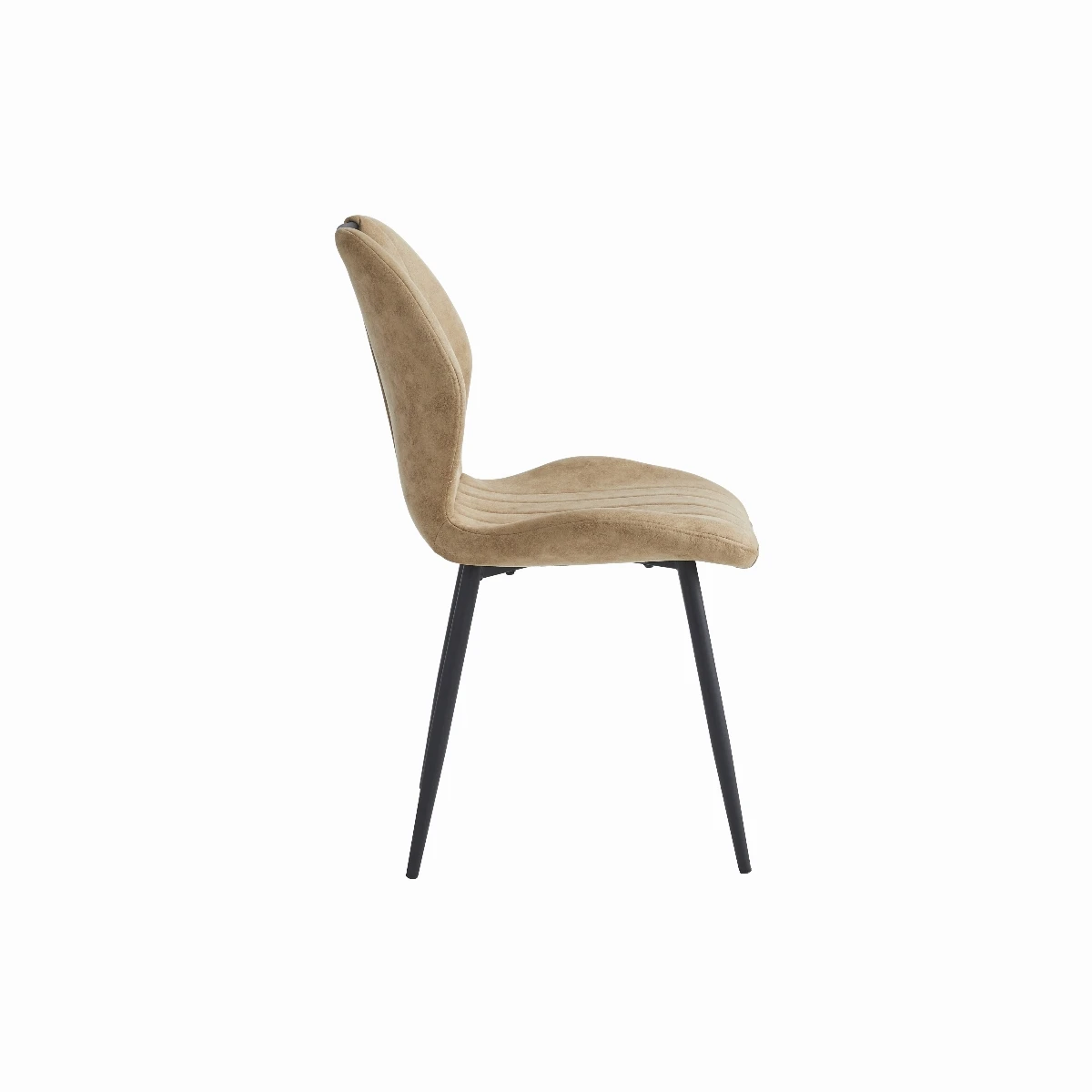 Chaise microfibre camel