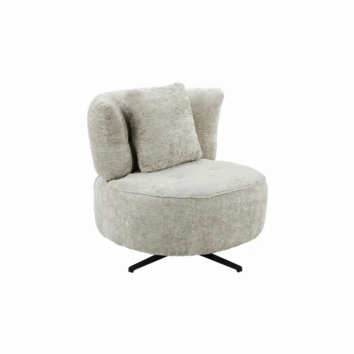 Fauteuil pivotant beige