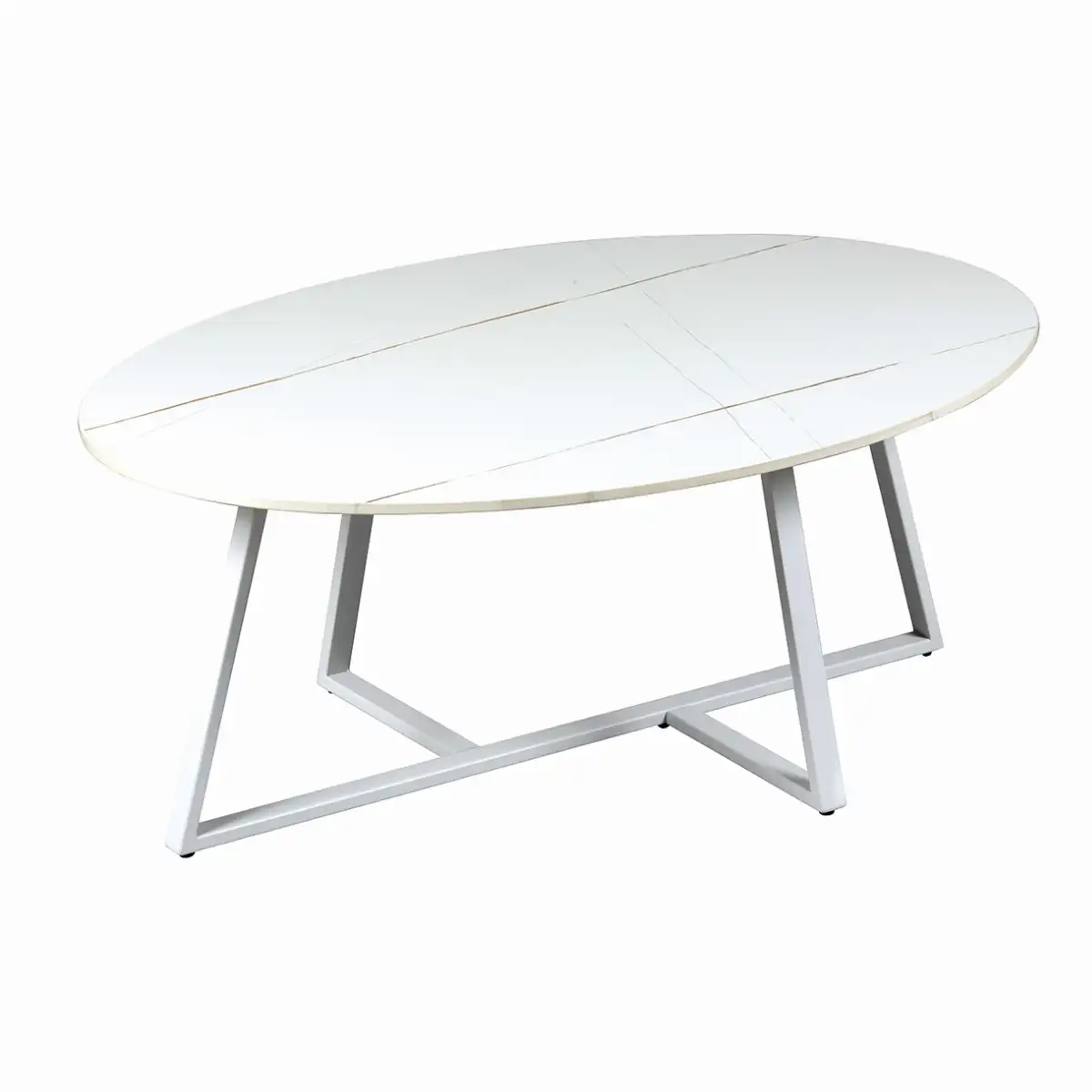Table basse blanc marbré