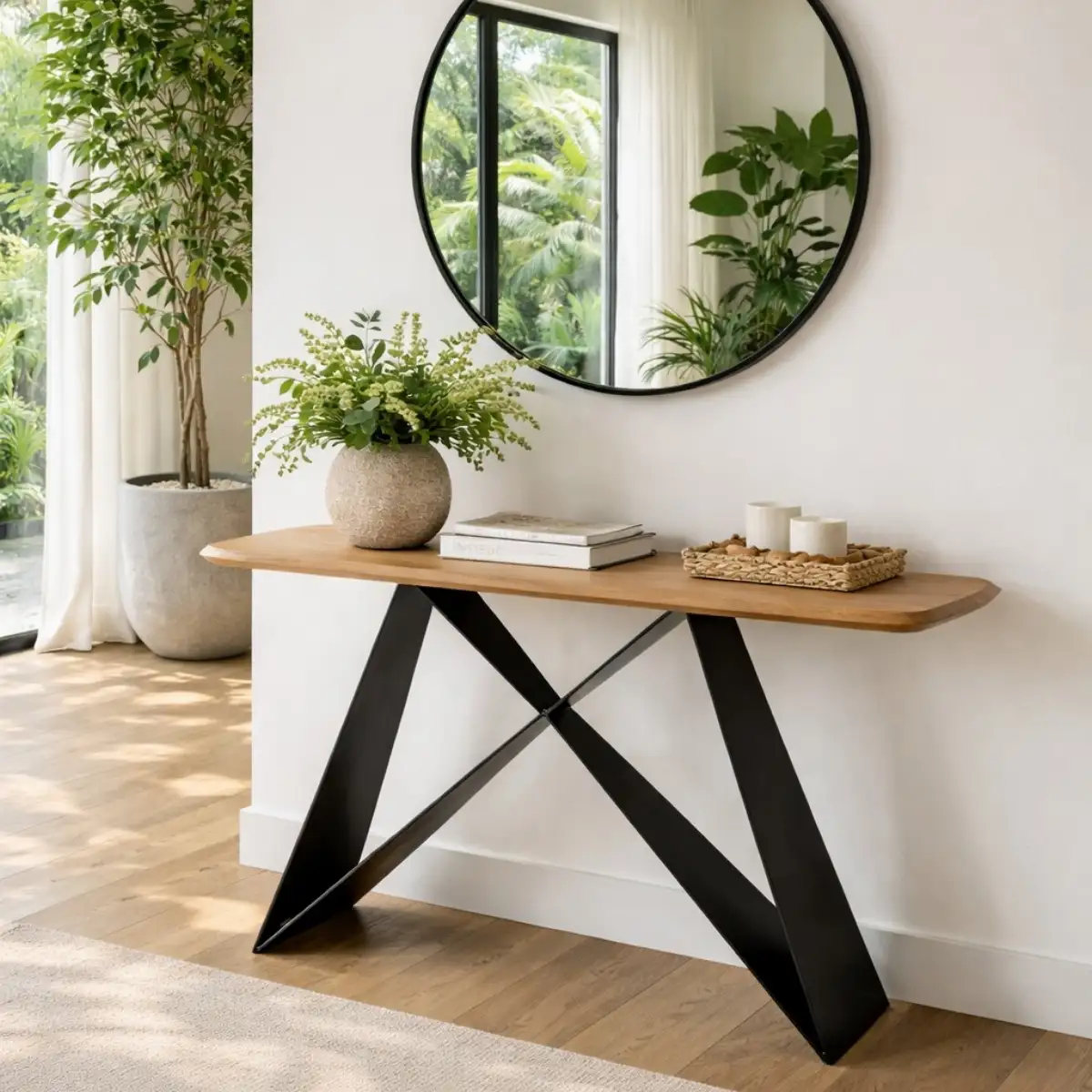 Console acacia 130 cm