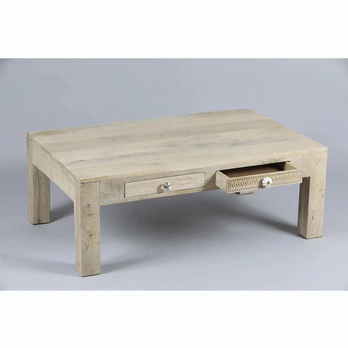 Table basse manguier clair