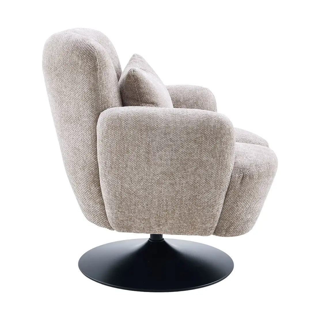 Fauteuil pivotant bouclé