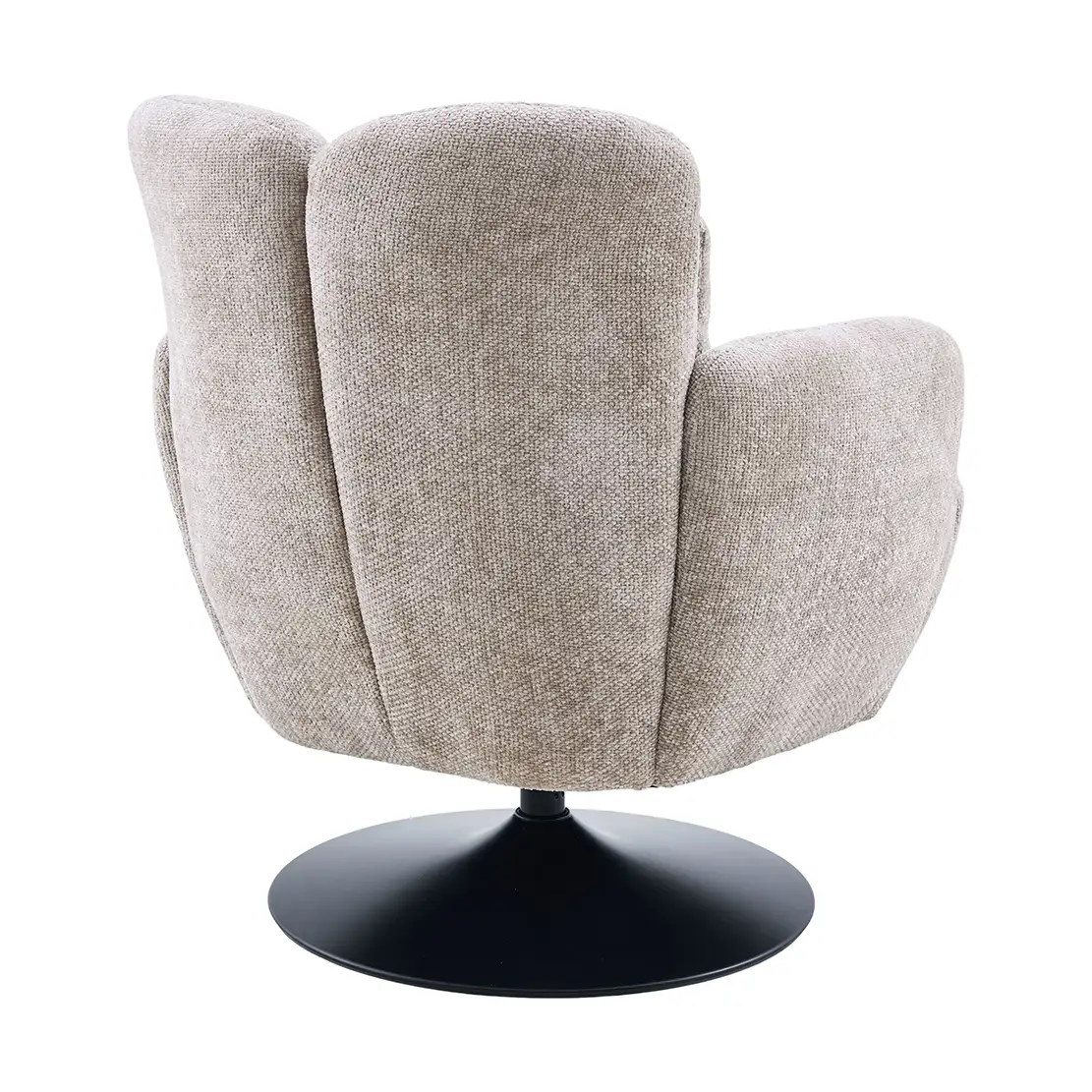 Fauteuil pivotant bouclé