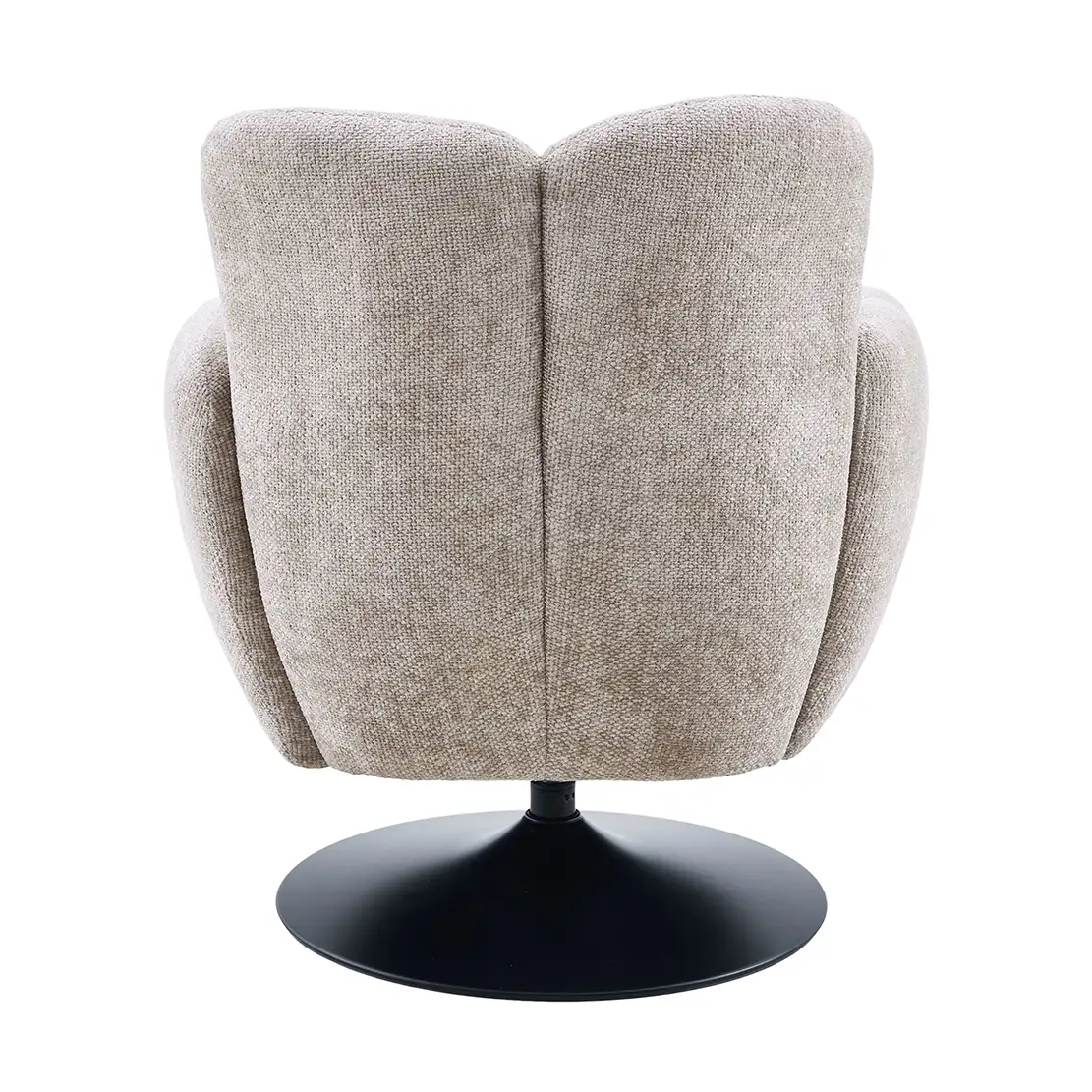 Fauteuil pivotant bouclé