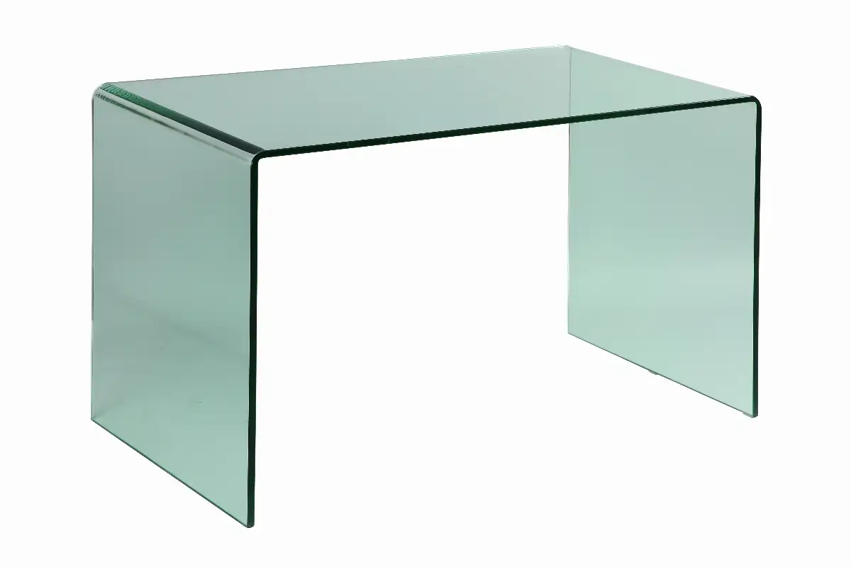 Bureau en verre courbé